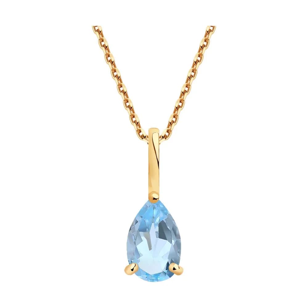 Подвеска из золота с топазом