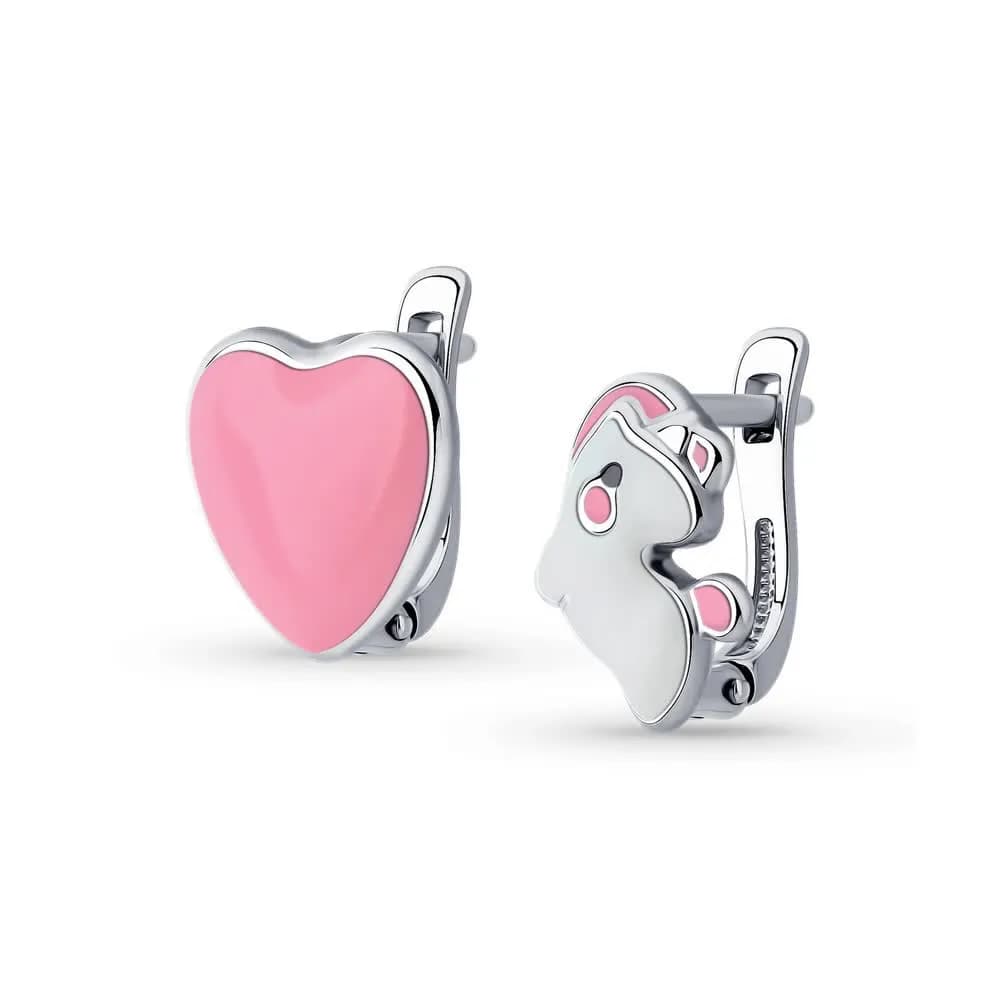 Серьги из серебра с эмалью
