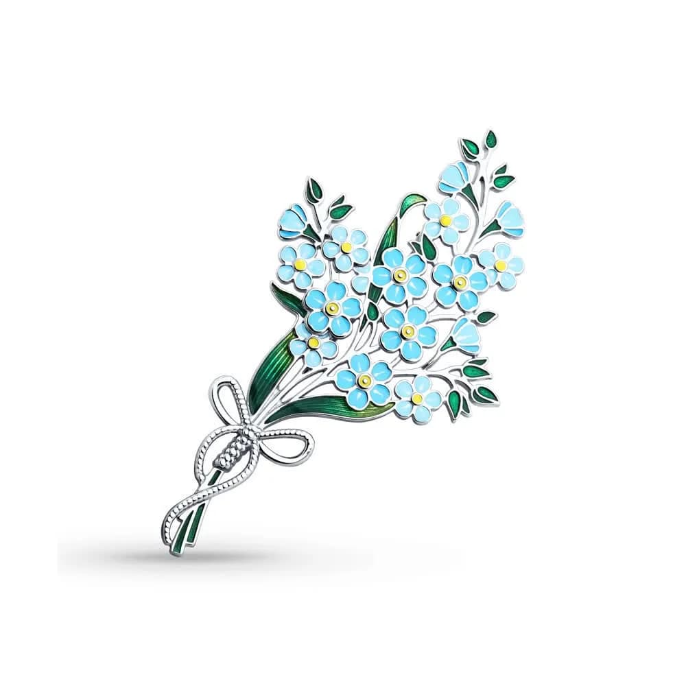 Брошь из серебра с эмалью