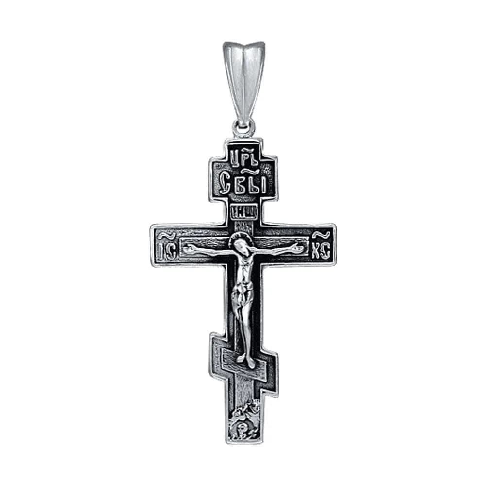 Крест из чернёного серебра