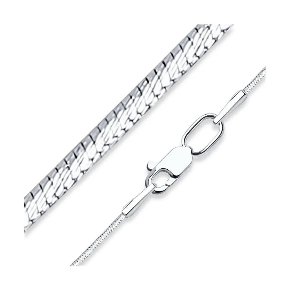 Цепь из серебра, плетение Снейк, 925 проба