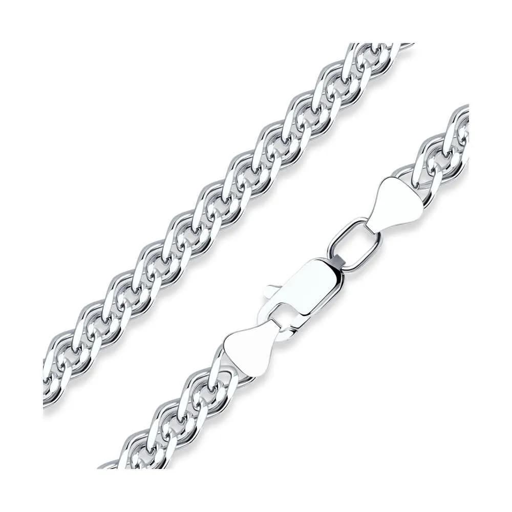 Цепь мужская из серебра, плетение Нонна, 925 проба