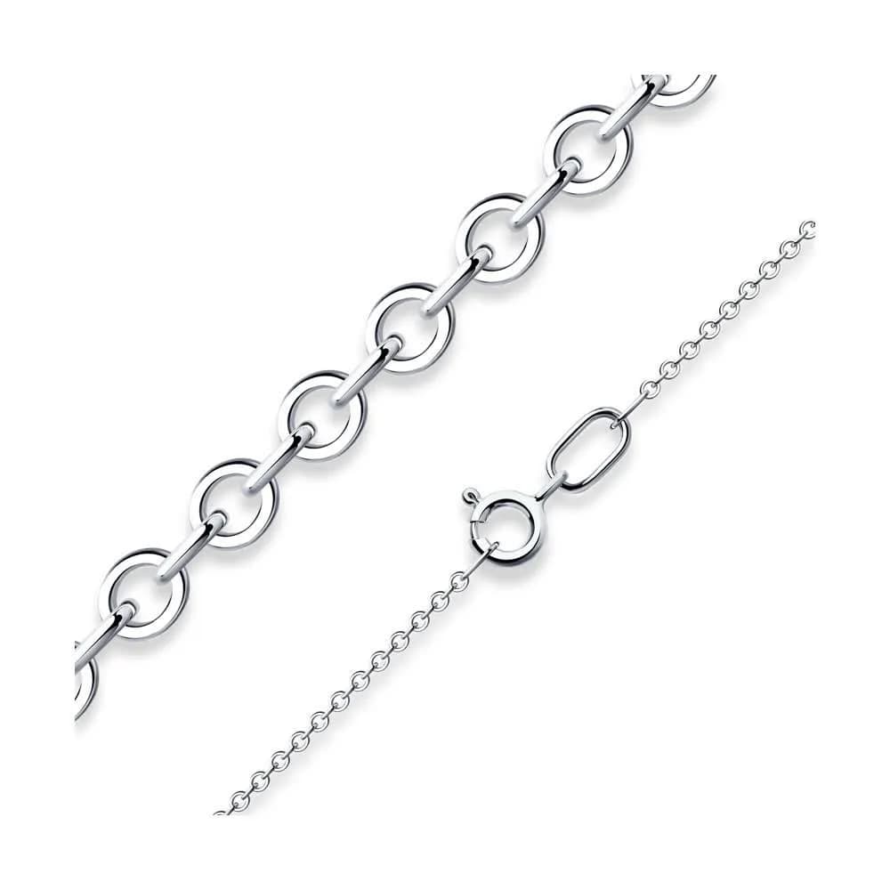 Цепь из серебра, плетение Якорное, 925 проба