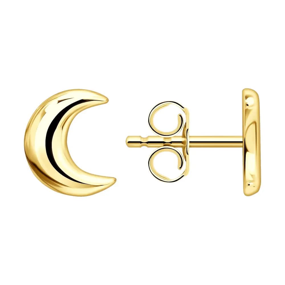 Серьги из золочёного серебра