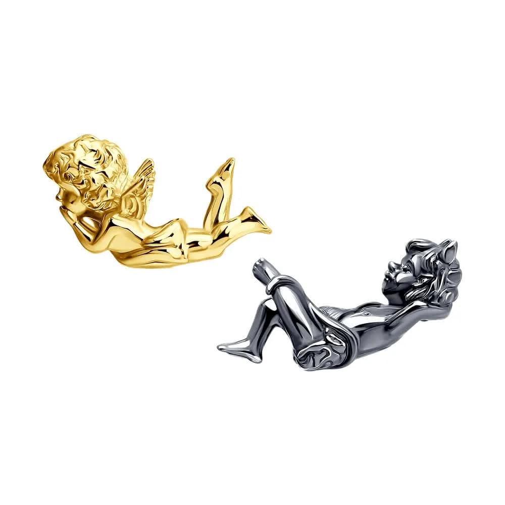 Серьги из золочёного серебра