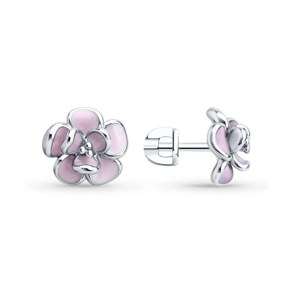 Серьги из серебра с эмалью