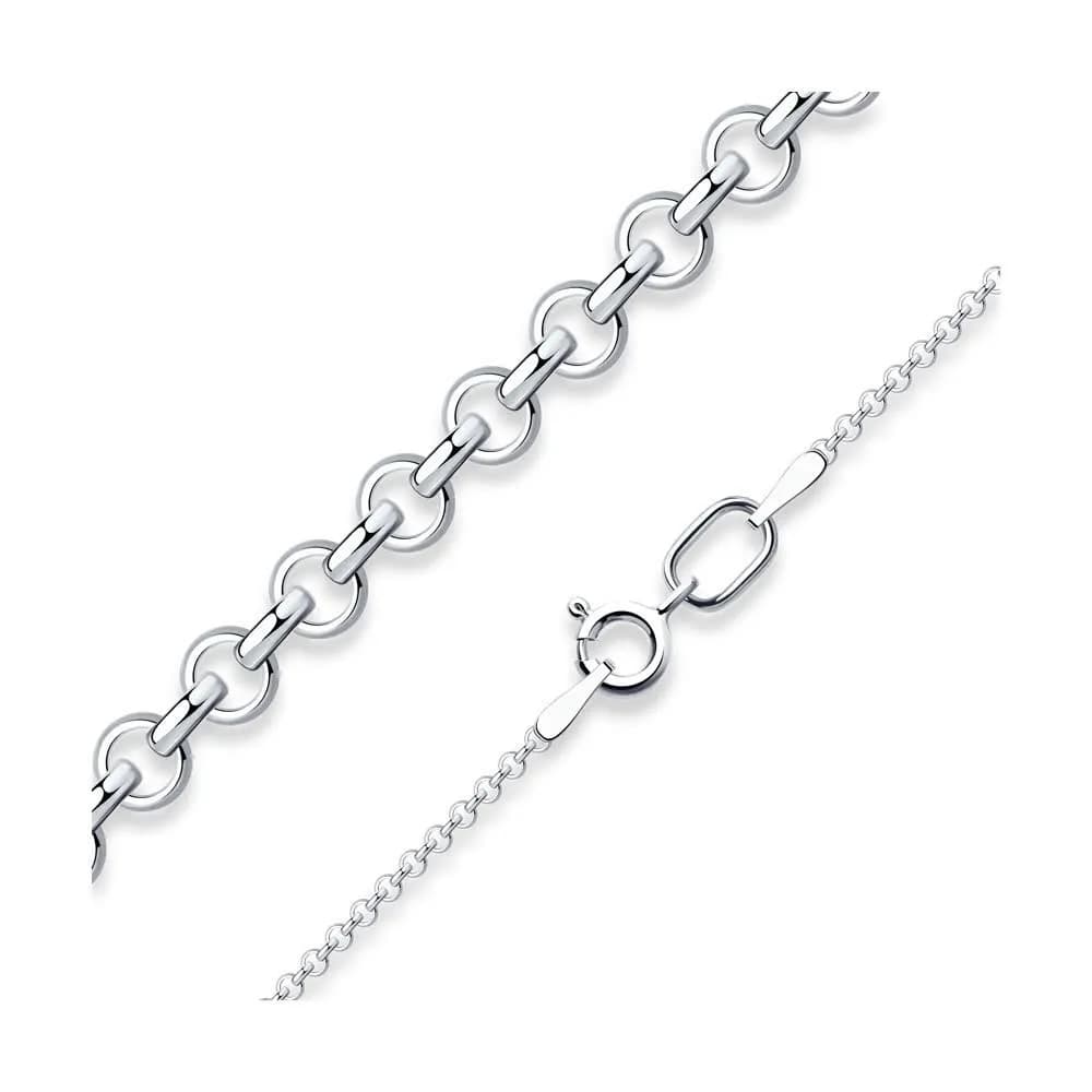 Цепь из серебра, плетение Ролло, 925 проба