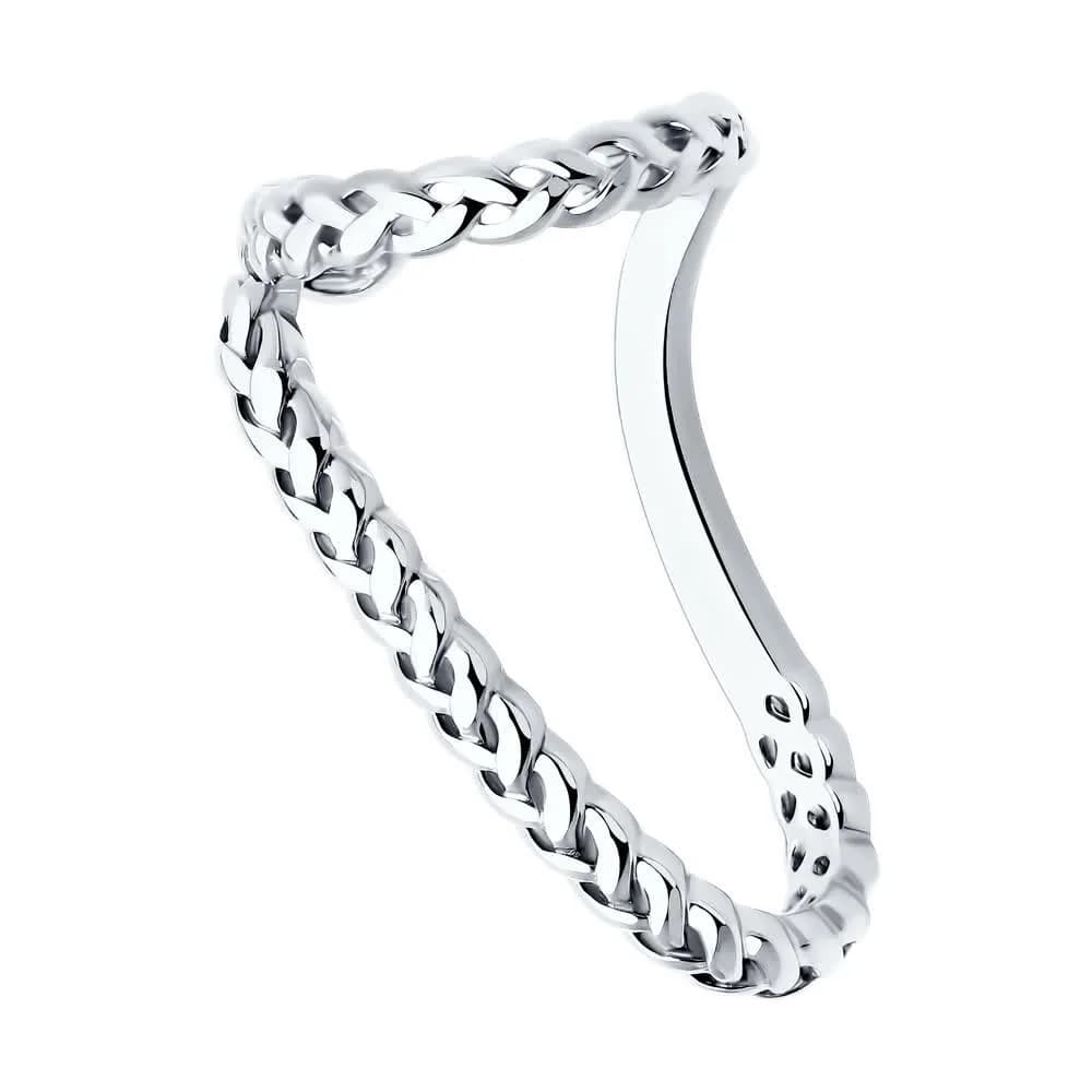 Серьга каффа из серебра