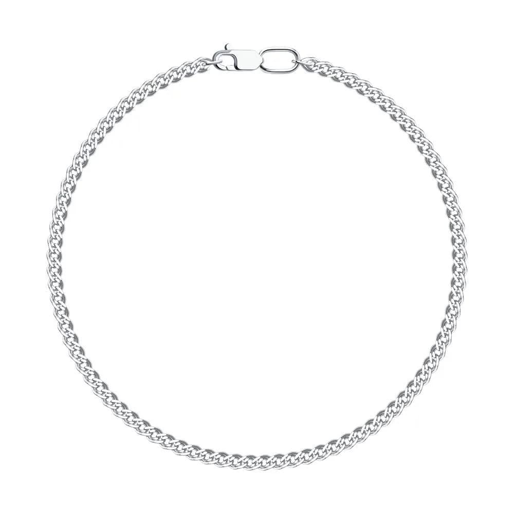 Браслет из серебра, плетение нонна, 925 проба