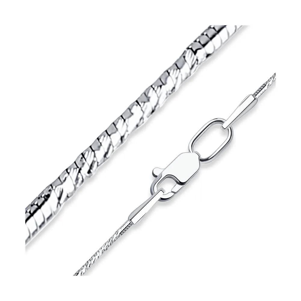 Цепь из серебра, плетение Снейк, 925 проба