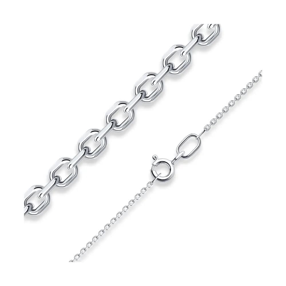 Цепь из серебра, плетение Якорное, 925 проба