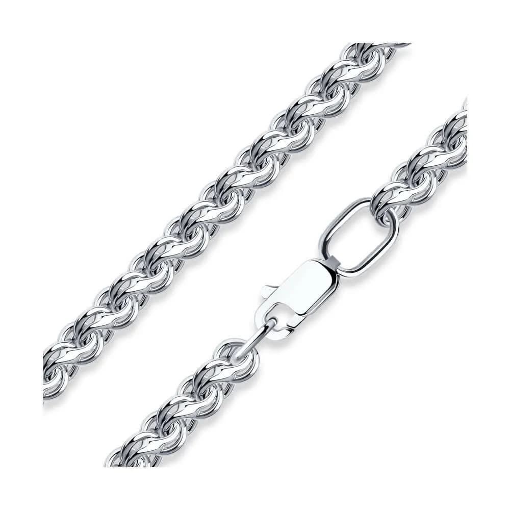 Цепь из серебра, плетение Гарибальди, 925 проба