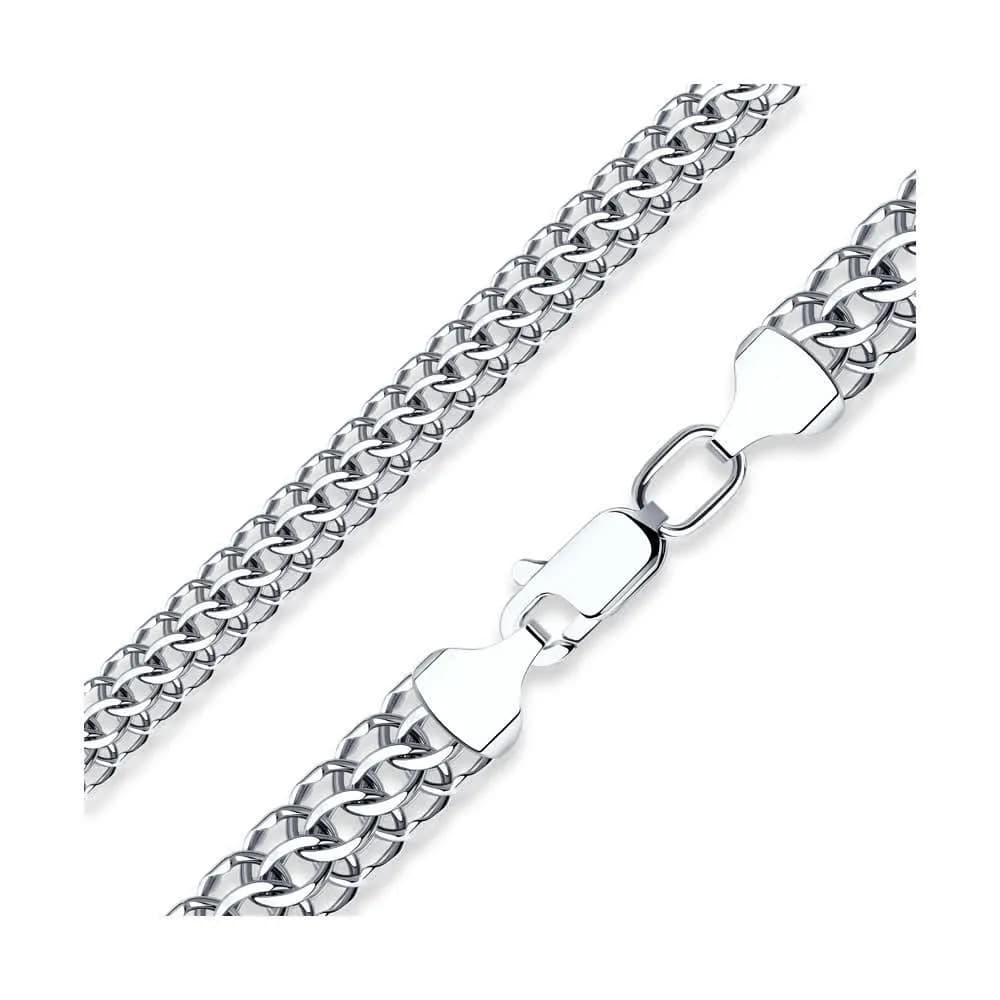 Цепь мужская из серебра, плетение питон, 925 проба