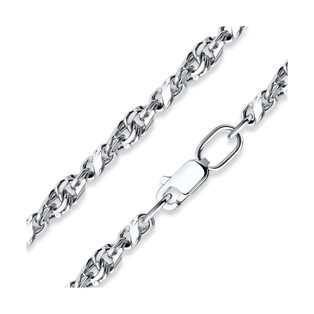 Цепь из серебра, плетение аврора, 925 проба